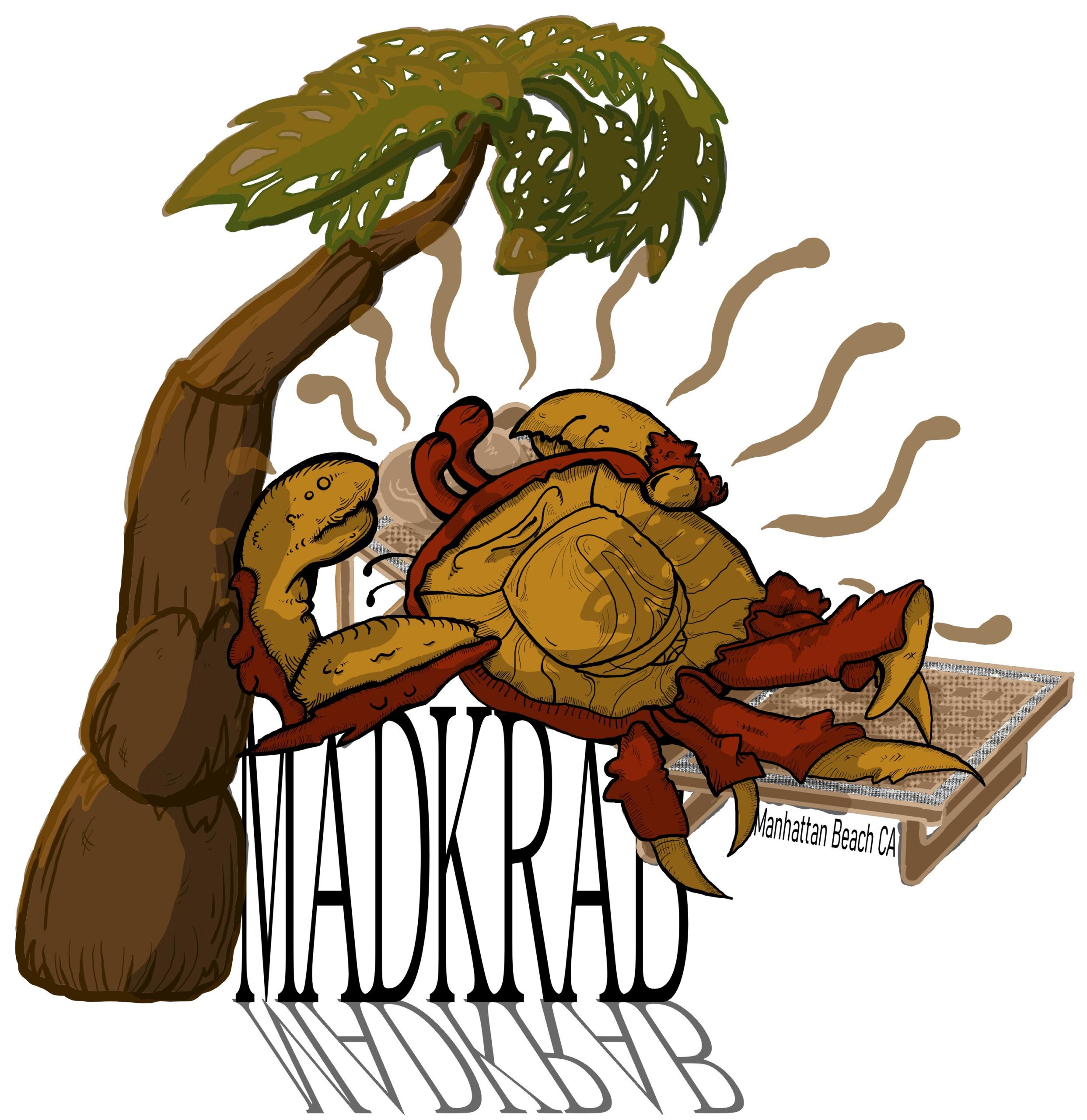 MadKrab original art — lounging character illustration